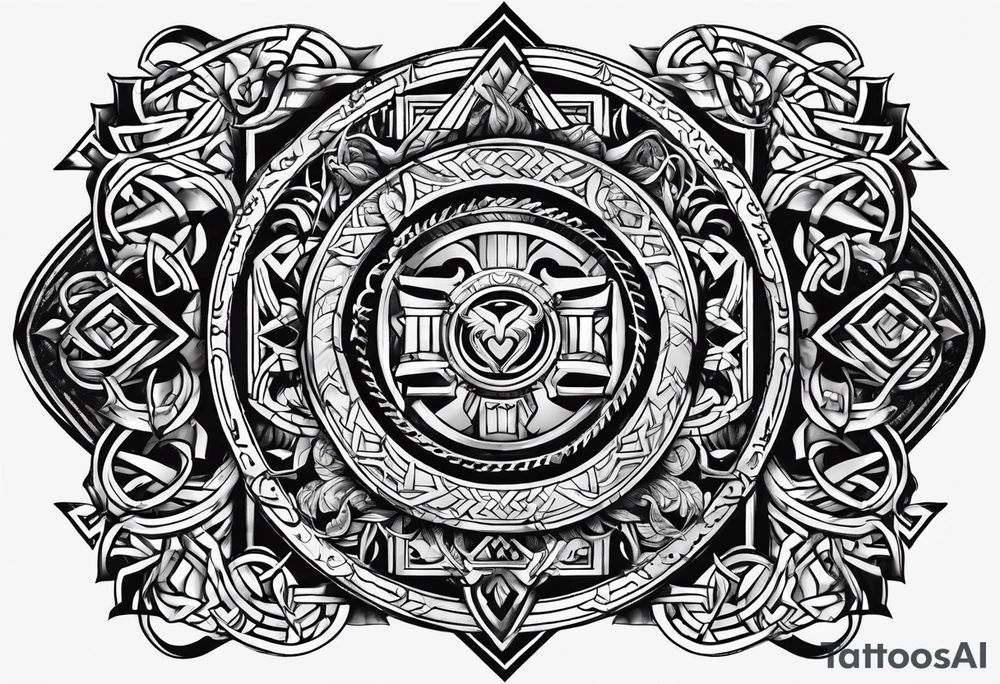 Viking symbols tattoo idea