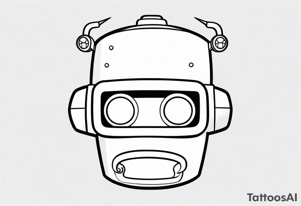 Futurama Bender Head tattoo idea