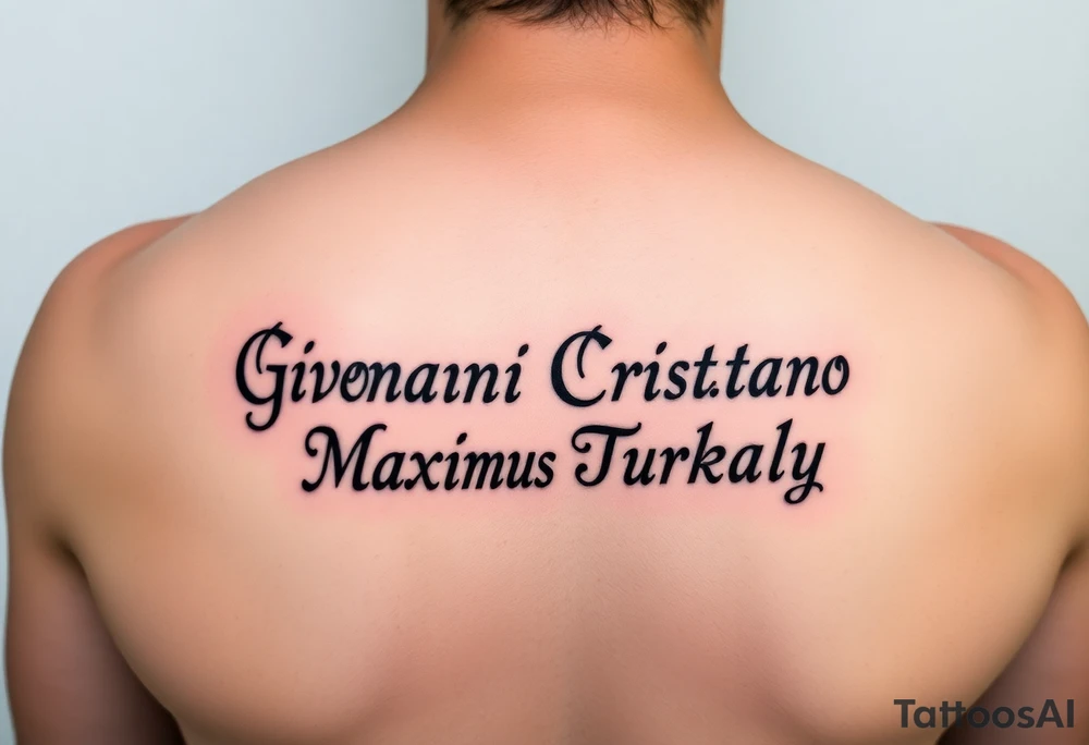 Giovanni Cristiano Maximus Turkaly tattoo idea