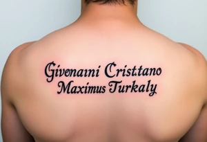 Giovanni Cristiano Maximus Turkaly tattoo idea