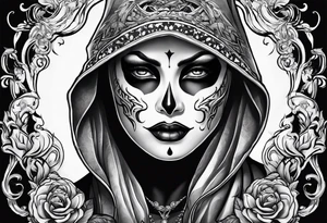 ghost
face killer from scream tattoo idea