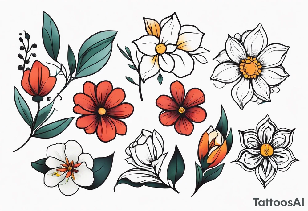 flower FLASH TATTOOS tattoo idea