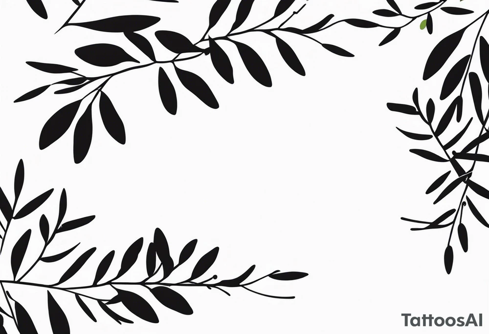 Olive branch, waves tattoo idea