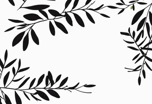 Olive branch, waves tattoo idea