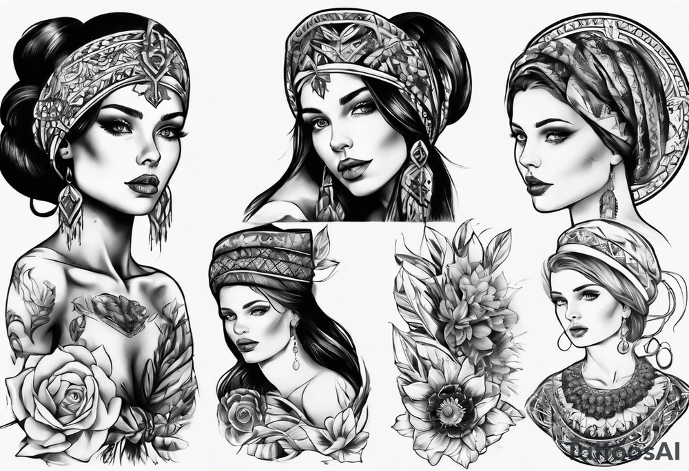 Beautiful Ukrainian Woman tattoo idea