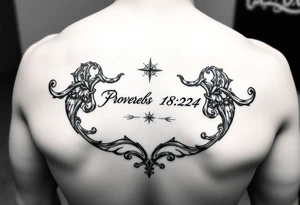 Writing 76-2323 proverbs 18:24 tattoo idea