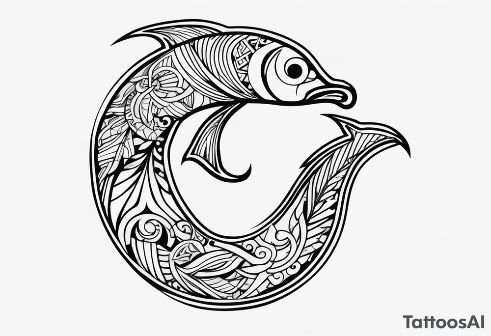 Polynesian fish hook tattoo tattoo idea