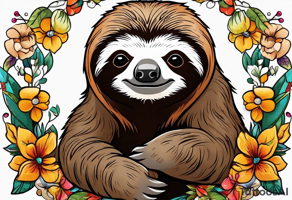 sloths funny tattoo idea