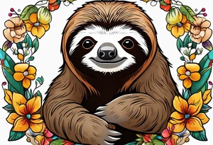 sloths funny tattoo idea