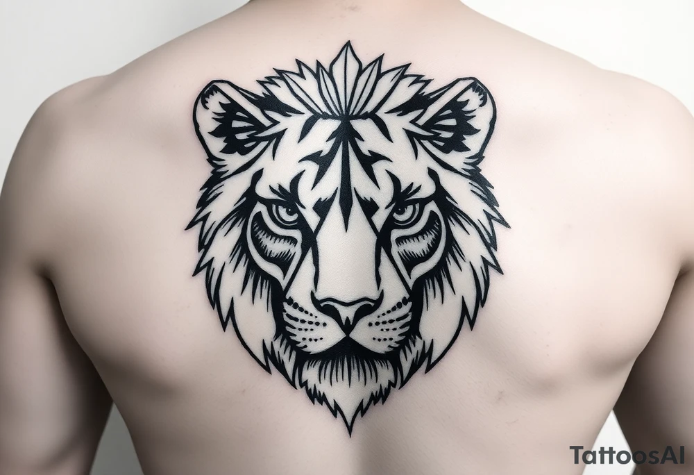 Lions Head, infinite eyes tattoo idea