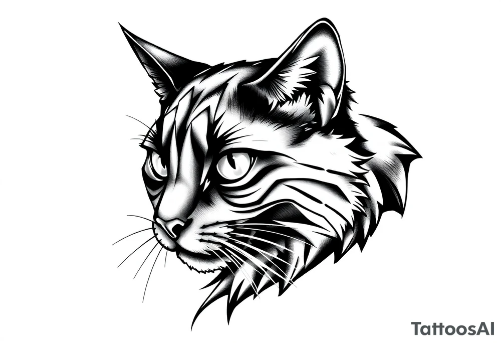Black Cat tattoo idea