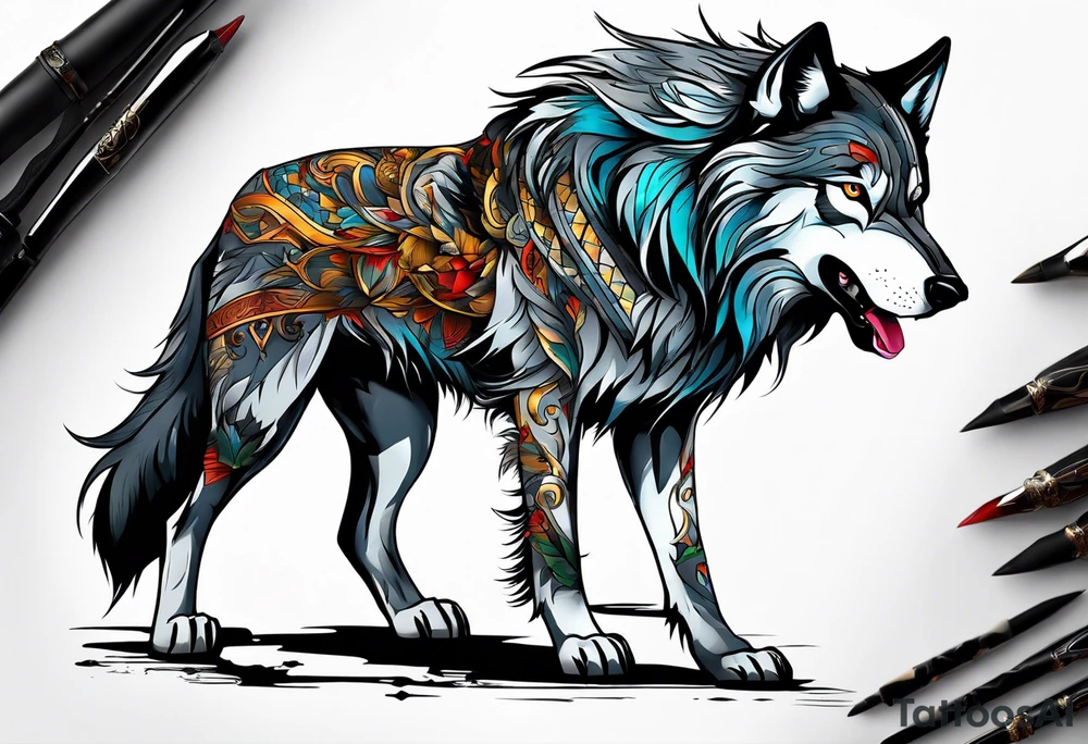 Lobo wolf for a male tattoo tattoo idea