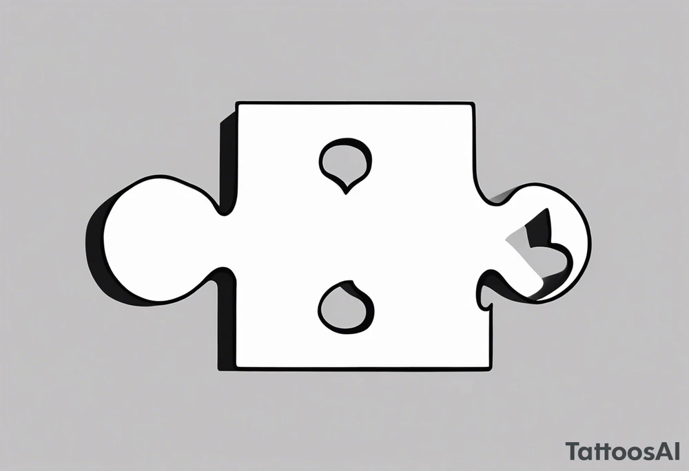 single puzzle piece with no shading, incorporating the handwritten words "to my favorite sister". The tattoo should be simple, small and will be on my ankle tattoo idea