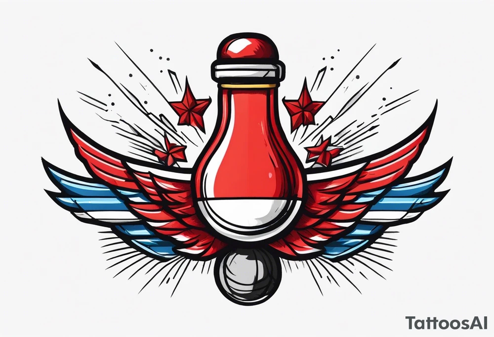 american traditional bomb tattoo idea