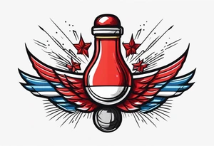 american traditional bomb tattoo idea