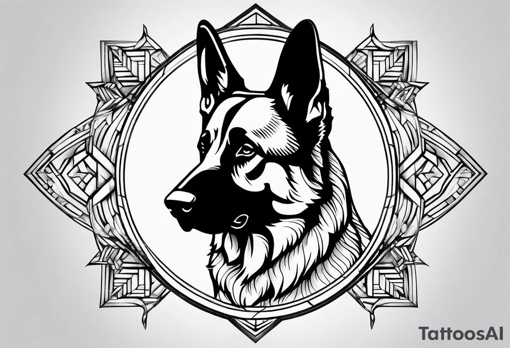 German shepherd ears tattoo idea