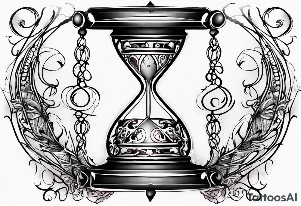 Hour glass letters m d y Barb wire tribal art tattoo idea