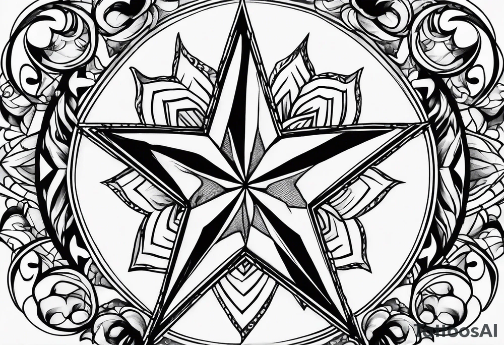 simple star tattoo idea