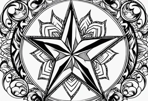 simple star tattoo idea