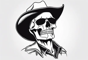skull cowboy queer tattoo idea