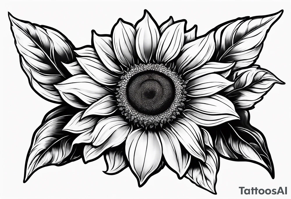a sunflower tattoo idea