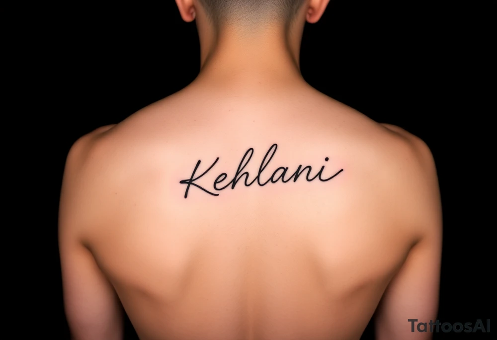 kehlani in cursive tattoo idea
