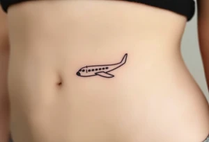 Small airplane who has moustache tattoo idea