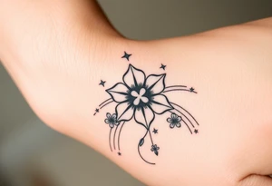 Star four leaf clovers and rainbows tattoo idea