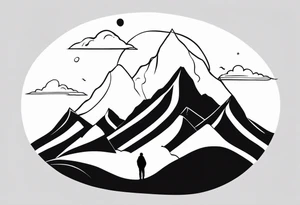 Person on Peak tattoo idea