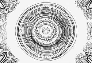 Geometric Patterns Circles and spirals tattoo idea