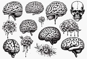 Floating brain tattoo idea