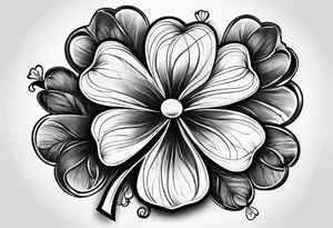 Honor Love Respect with 3 1 7 and a four leaf clover tattoo idea