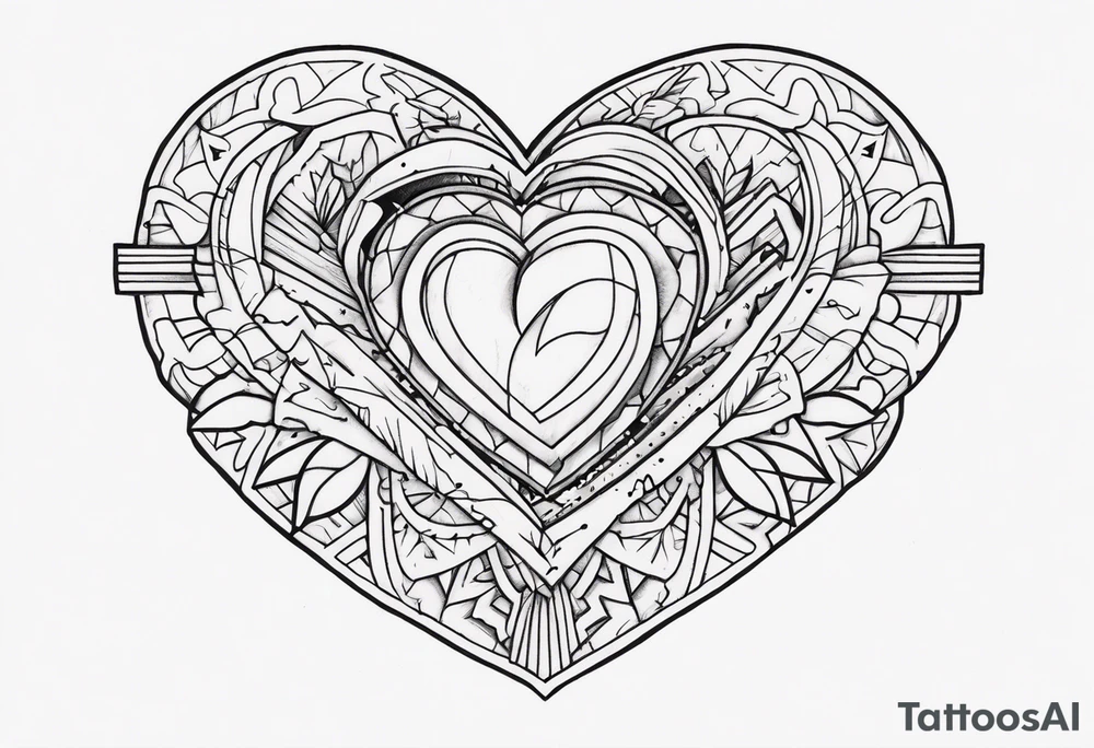 Integrity, strength, broken heart ,survivor symbolism tattoo idea Integrity, strength, broken heart ,survivor symbolism tattoo idea