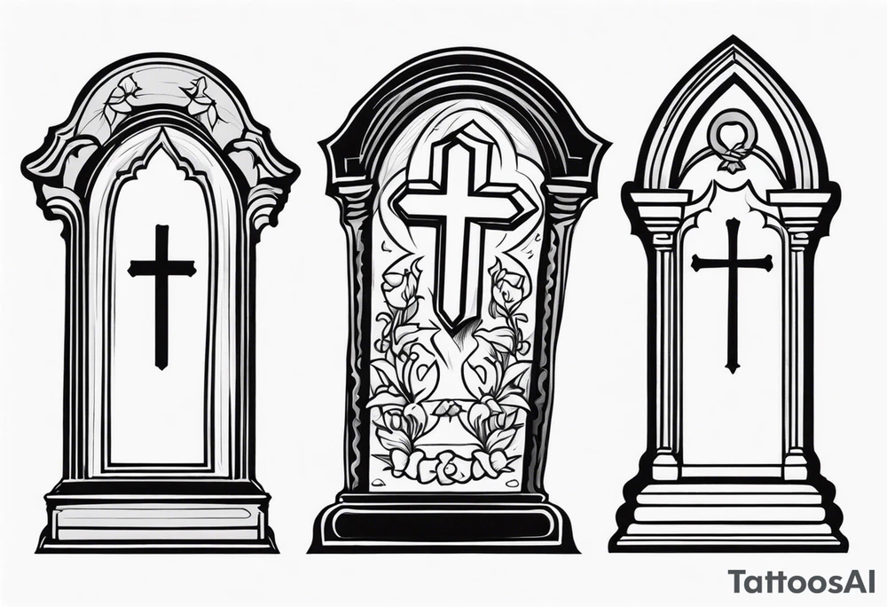 Tombstone tattoo design no cross tattoo idea