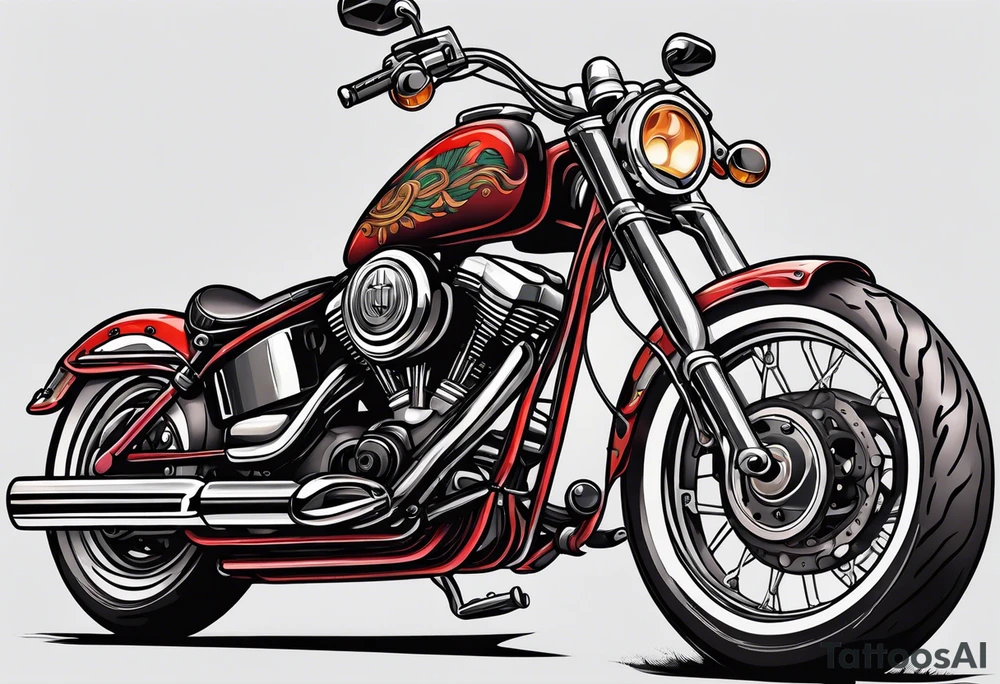 show hands grabbing the handlebar of a motorcycle tattoo idea