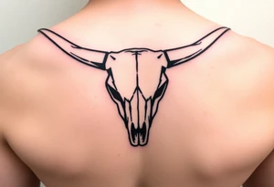 Longhorn skull with Texas flag tattoo idea