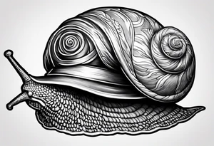 Snail wearing a traditional pirate hat on its shell tattoo idea