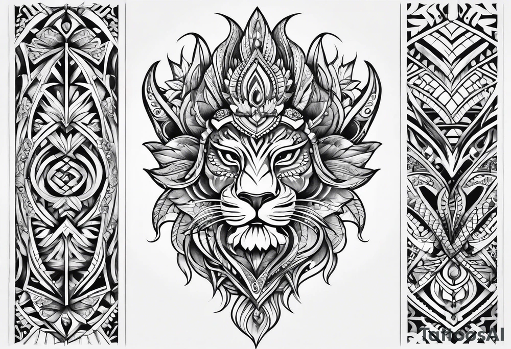 Polynesian spine tattoo tattoo idea