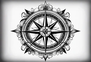 compass rose tattoo idea