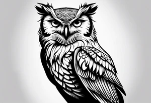 Powerful owl tattoo idea