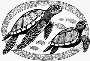 sea turtles tattoo idea