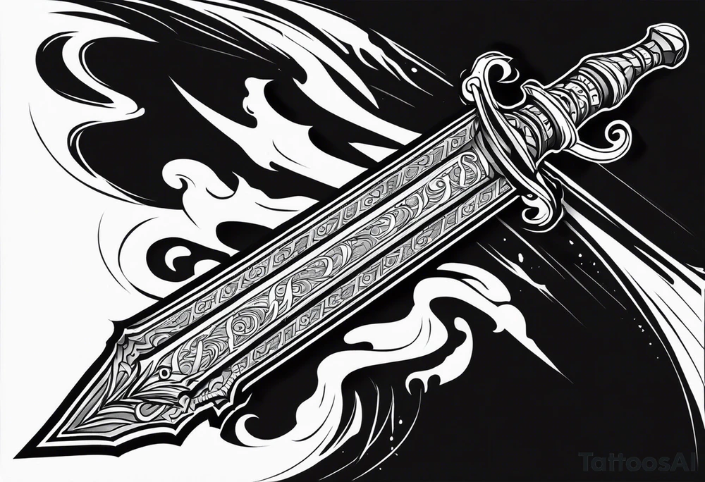 Valhalla sword tattoo idea