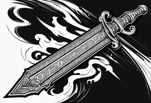 Valhalla sword tattoo idea