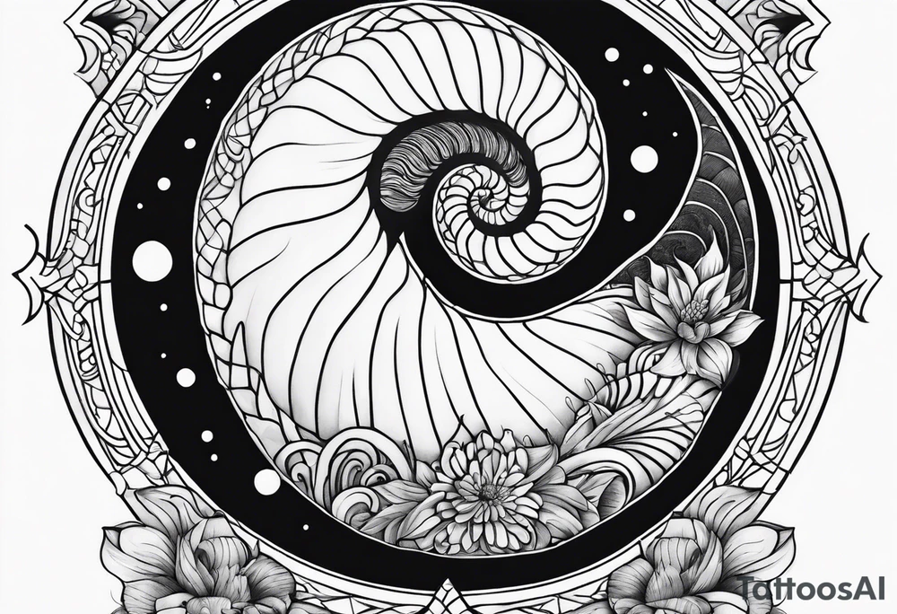 nautilus self peace tattoo idea