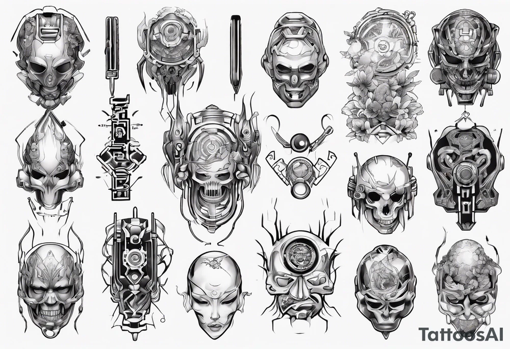 Cybernetic ass tattoo idea