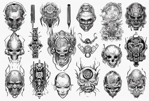 Cybernetic ass tattoo idea