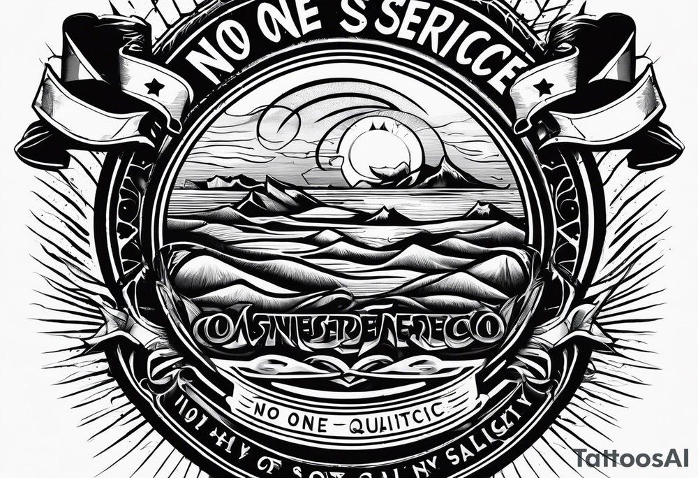 Text "no one service" tattoo idea