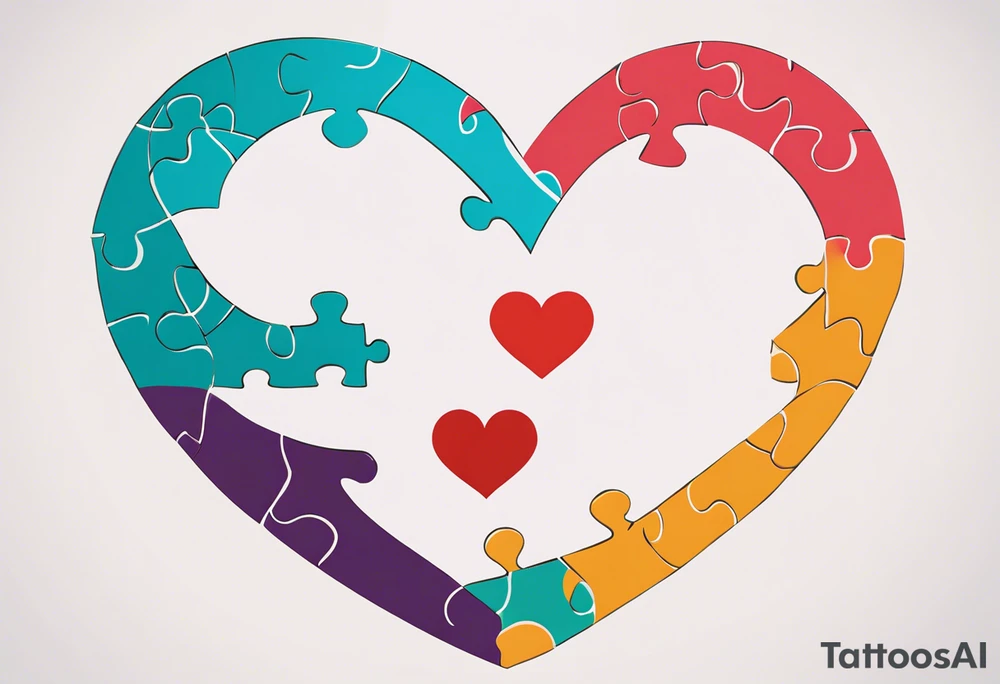 Interlocking Puzzle Pieces
   Concept: Two outlined puzzle pieces that are interlocking or fit together perfectly, symbolizing how you and your sister were connected. One of the puzzle pieces could have the small, filled-in heart inside it.
   Text: “To my favorite sister” could be placed underneath or along the curve of your ankle, maintaining your sister’s handwriting. You could position the text so it wraps slightly around the interlocking pieces. tattoo idea