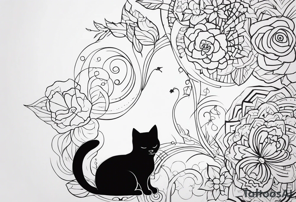 кот и mackbook tattoo idea
