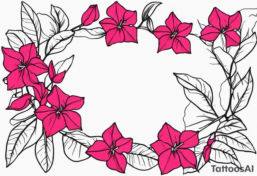 bouganvillia spray tattoo idea